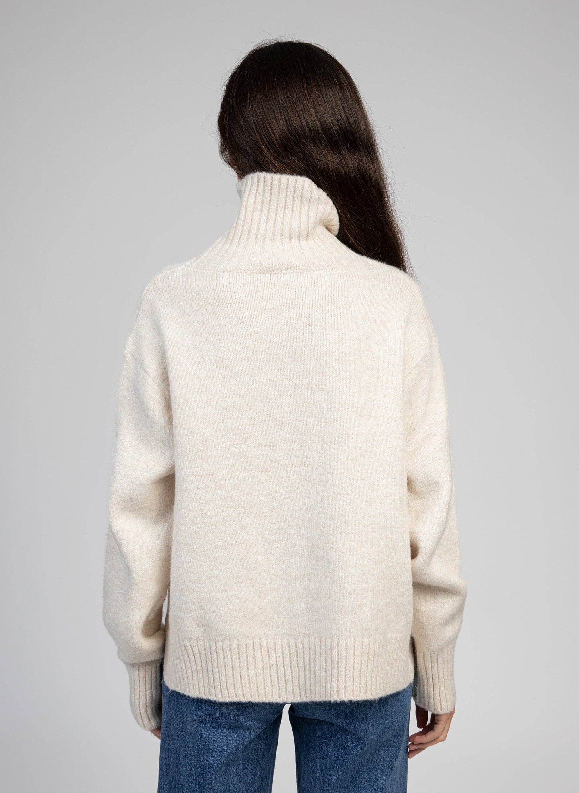 Maglione dolcevita ecrù LIPY