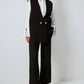Gilet in crêpe con dettagli in perle