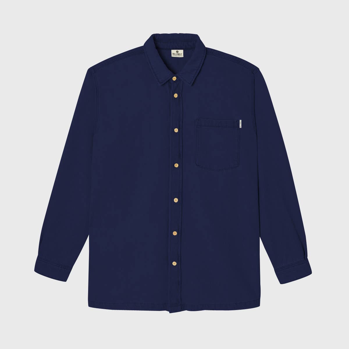 Sopracamicia in denim blu marino