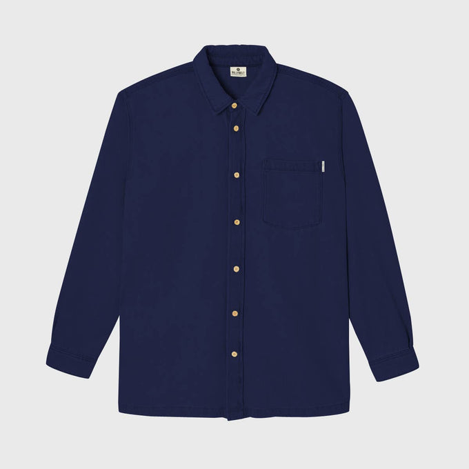 Sopracamicia in denim blu marino