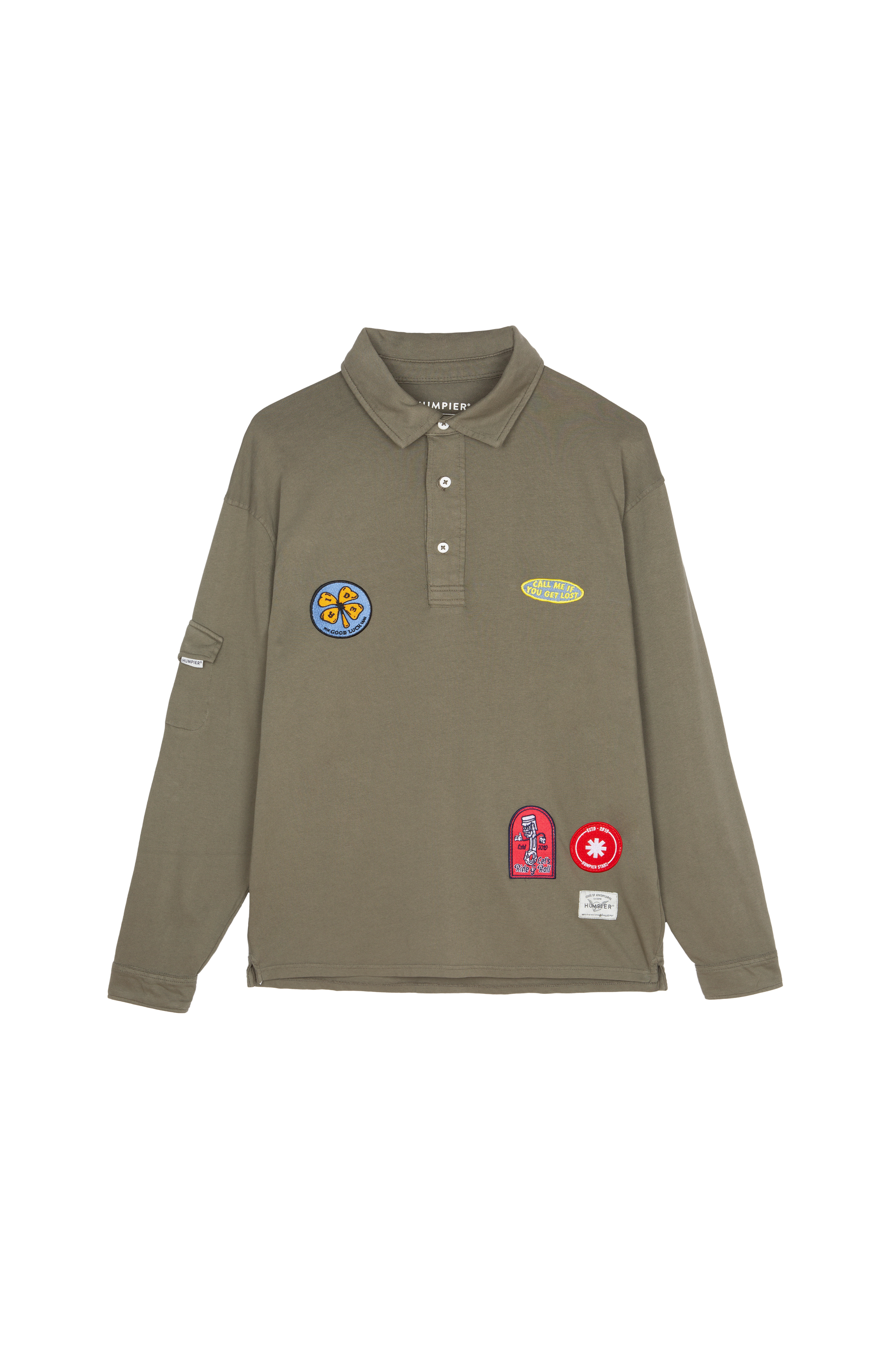 Polo a manica lunga con patch