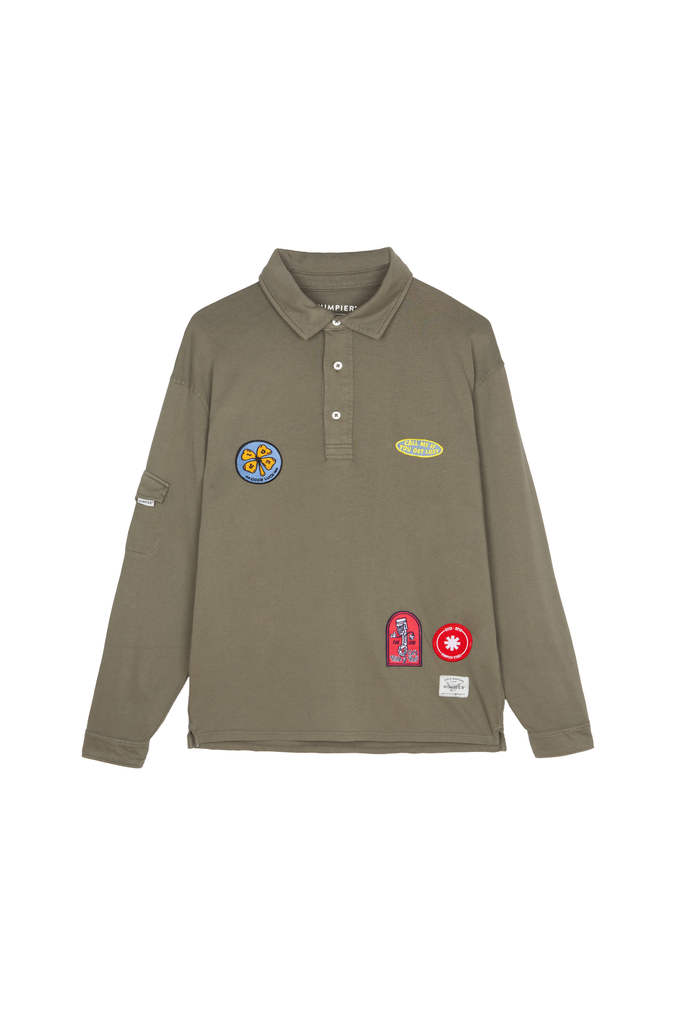 Polo a manica lunga con patch