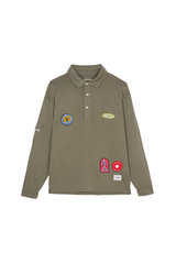Polo a manica lunga con patch