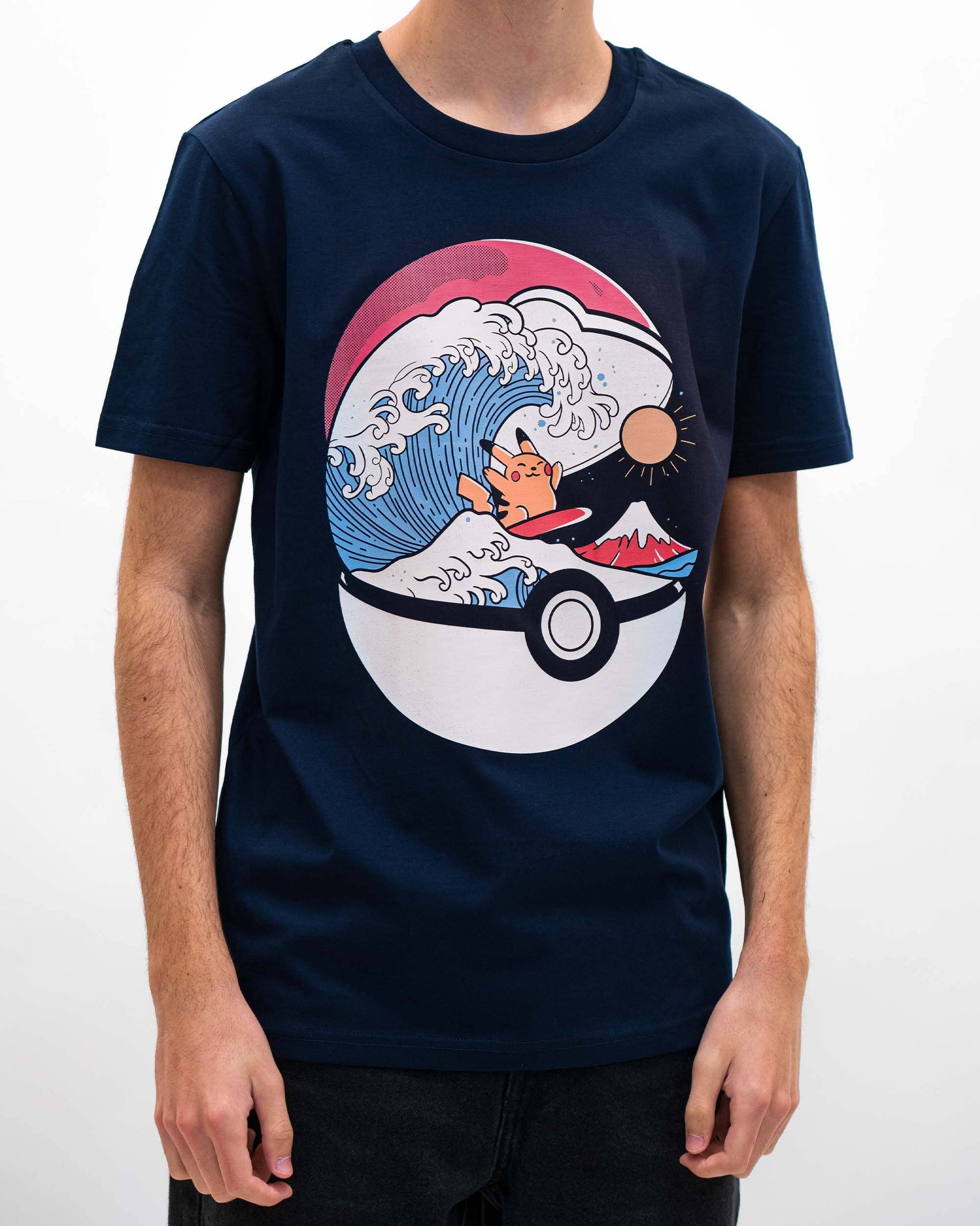 T-shirt Pokémon con stampa onda e Pikachu
