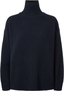 Maglione Mandie in lana d’agnello GOTS blu notte