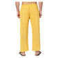 Pantaloni estivi lunghi in cotone gialli da uomo