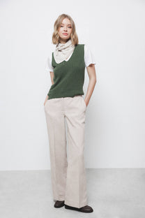 Gilet in maglia strutturata con scollo a V