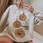 Felpa oversize con stampa zucche Halloween