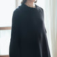 Maglione maxi oversize a collo vulcano in lana merino extrafine