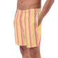 Costume da bagno corto a righe pesca