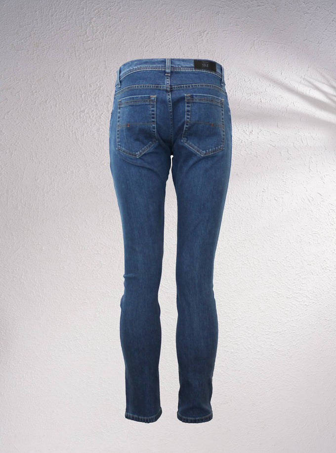 Jeans skinny in denim blu