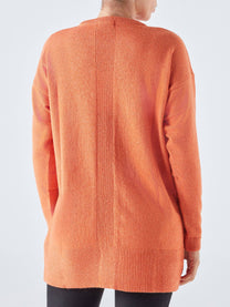 Maglia lunga a girocollo Nervo in misto lana e cashmere