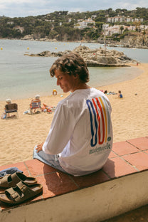 T-shirt a maniche lunghe “Oui” in cotone biologico