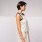 Top basic con bordi a contrasto