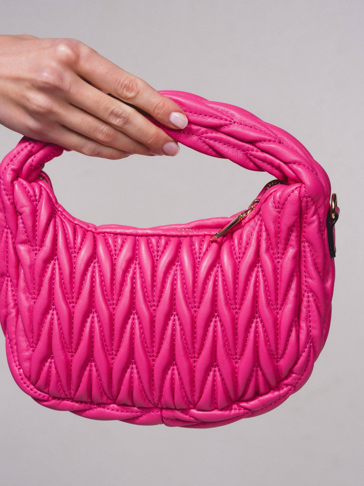 Borsa a tracolla a mezzaluna Alcochor con zip