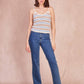 Top crochet NINON in cotone a righe