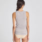Top smanicato in lana Alberte grigio chiaro mélange