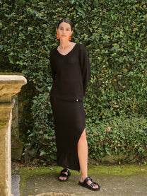 Gonna lunga in pizzo di cotone