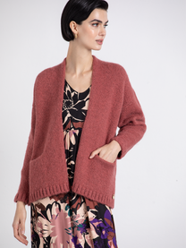 Giacca aperta in maglia con tasche