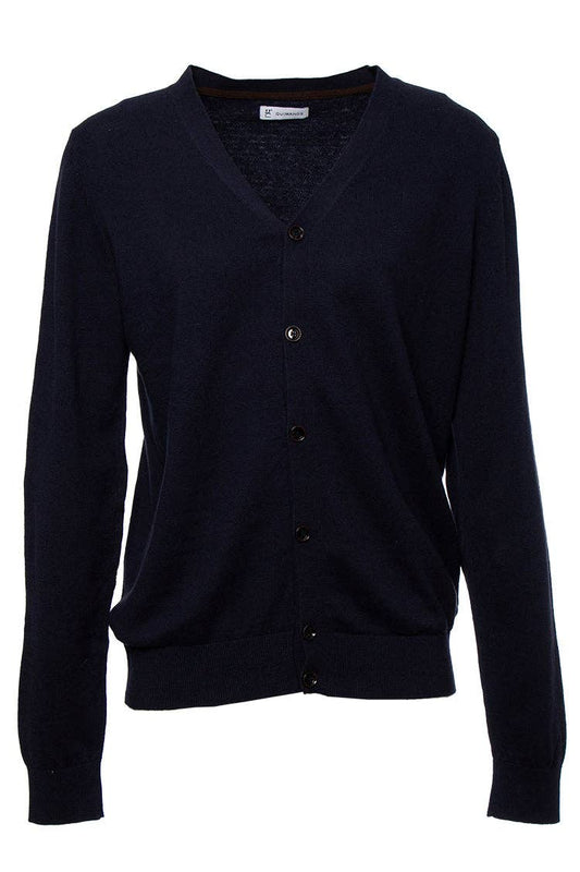 Cardigan uomo con bottoni in cotone e alpaca