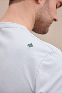 T-shirt Beau Joueur in cotone biologico blu-grigio