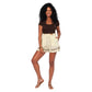 Short estivi boho in cotone crema