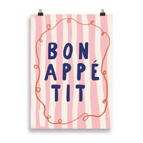 Poster “Bon Appétit” su carta opaca spessa