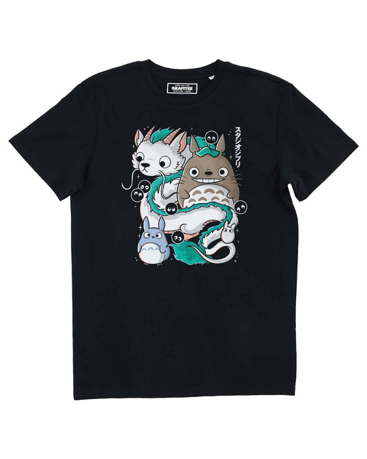 T-shirt unisex in cotone biologico con stampa Totoro manga