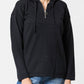Felpa con cappuccio in maglia con mezza zip