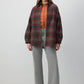 Giacca bomber con colletto a camicia a quadri