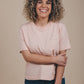 T-shirt Essentials in cotone biologico da donna rosa chiaro