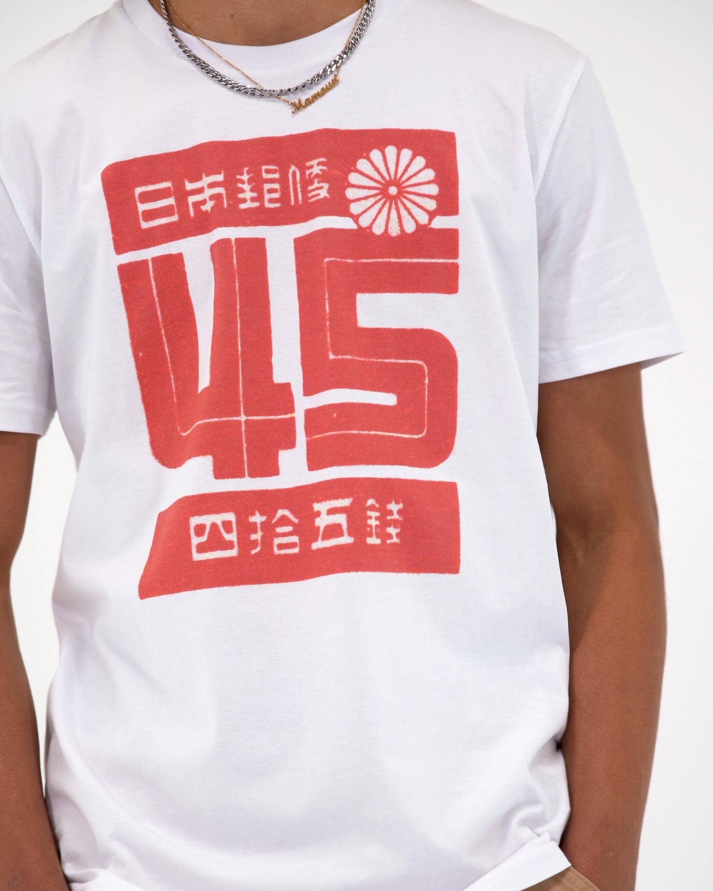 T-shirt vintage con grafica giapponese in cotone biologico