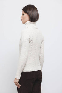 Maglione a maglia strutturata con collo alto