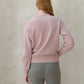 Cardigan a coste in misto cashmere minimal