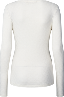 Maglia Fermi in misto seta bianca