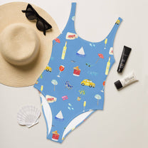 Costume intero Capri con stampa estiva