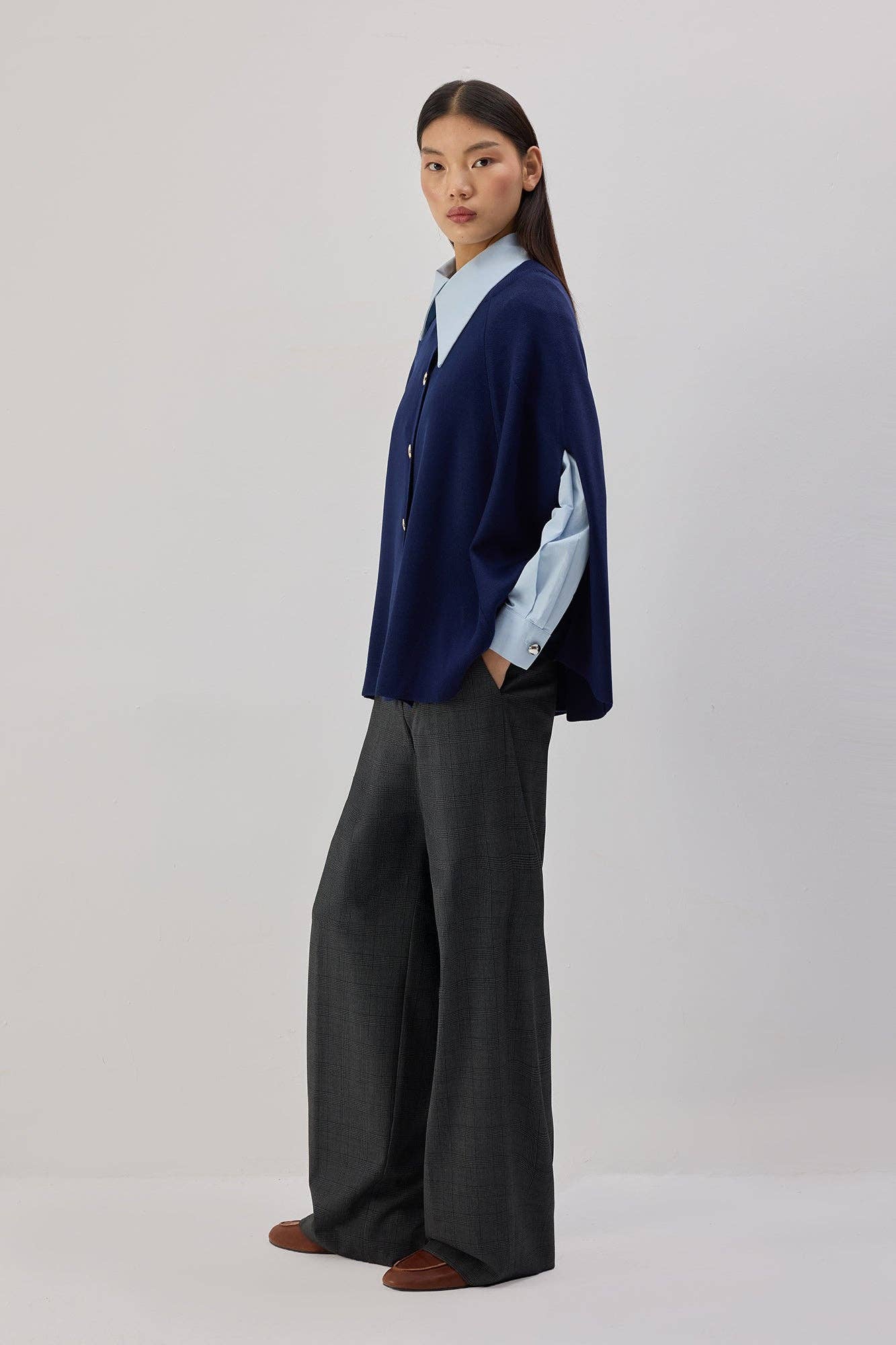 Poncho in maglia oversize