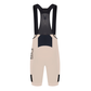 Culotte da ciclismo beige con bretelle