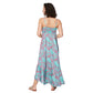 Abito estivo lungo senza maniche boho multicolor