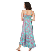 Abito estivo lungo senza maniche boho multicolor