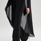 Tunica maxi oversize in chiffon nero