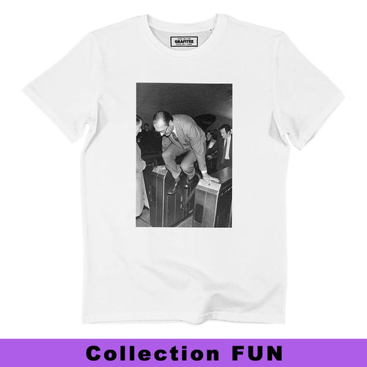 T-shirt Metro Chirac con foto vintage divertente