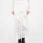 Gonna lunga asimmetrica in pizzo bianco Cupid