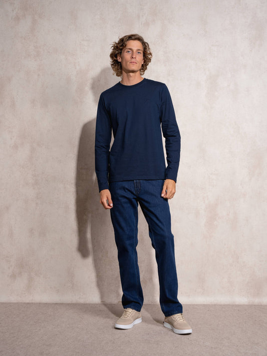 Maglia uomo a manica lunga in cotone e poliestere