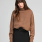 Maglione dolcevita cocooning marrone glacé