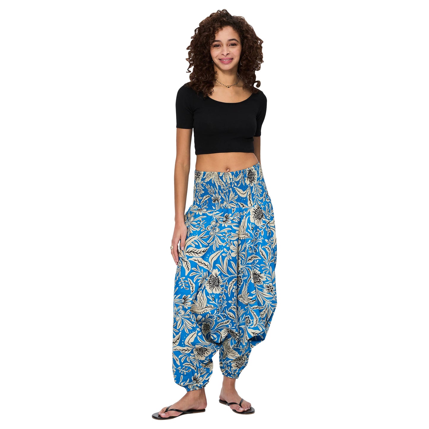 Pantaloni harem sarouel estivi in cotone