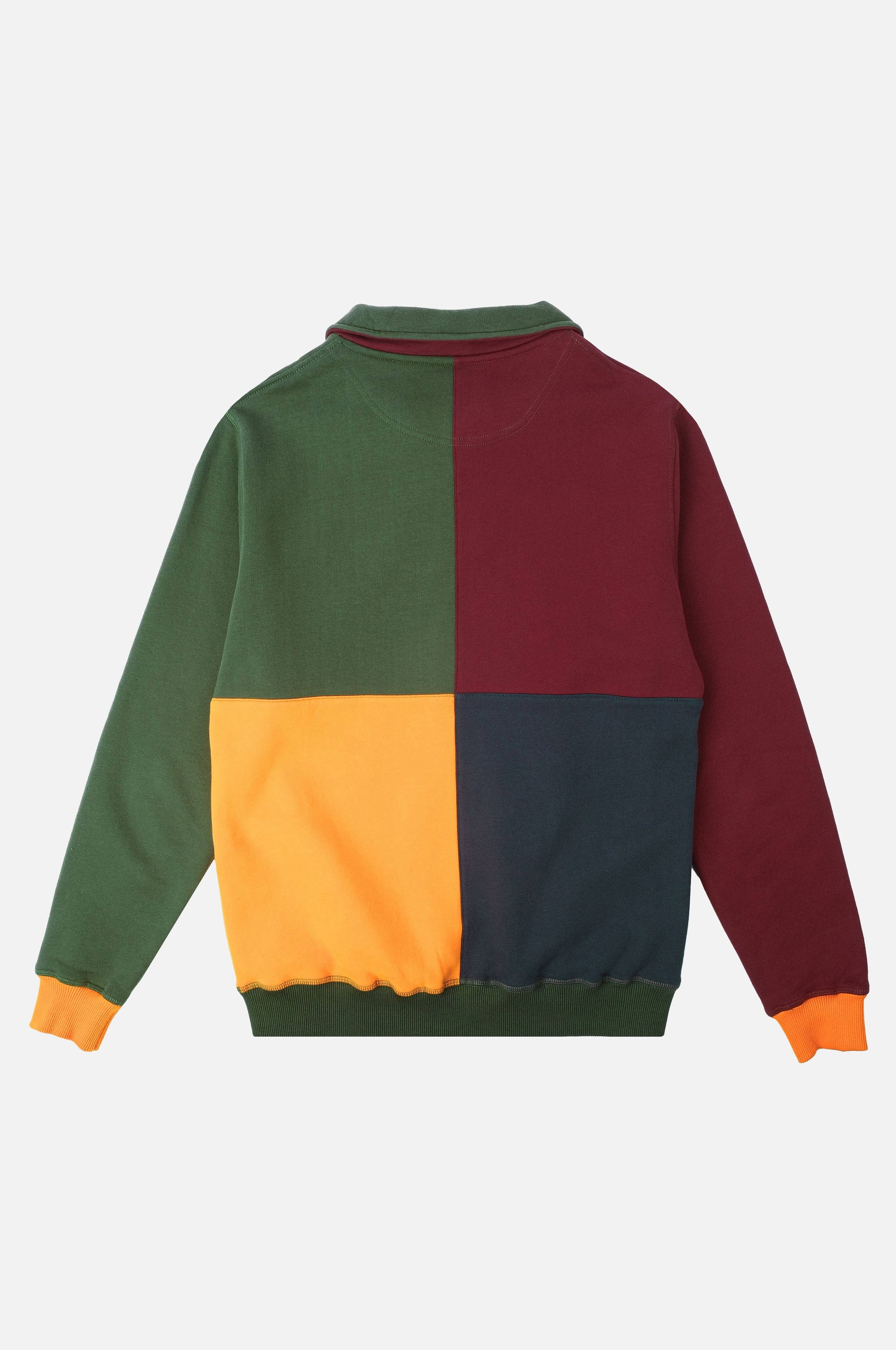 Felpa color block Harlequin con mezza zip