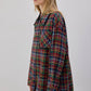 Camicia in tweed con frange