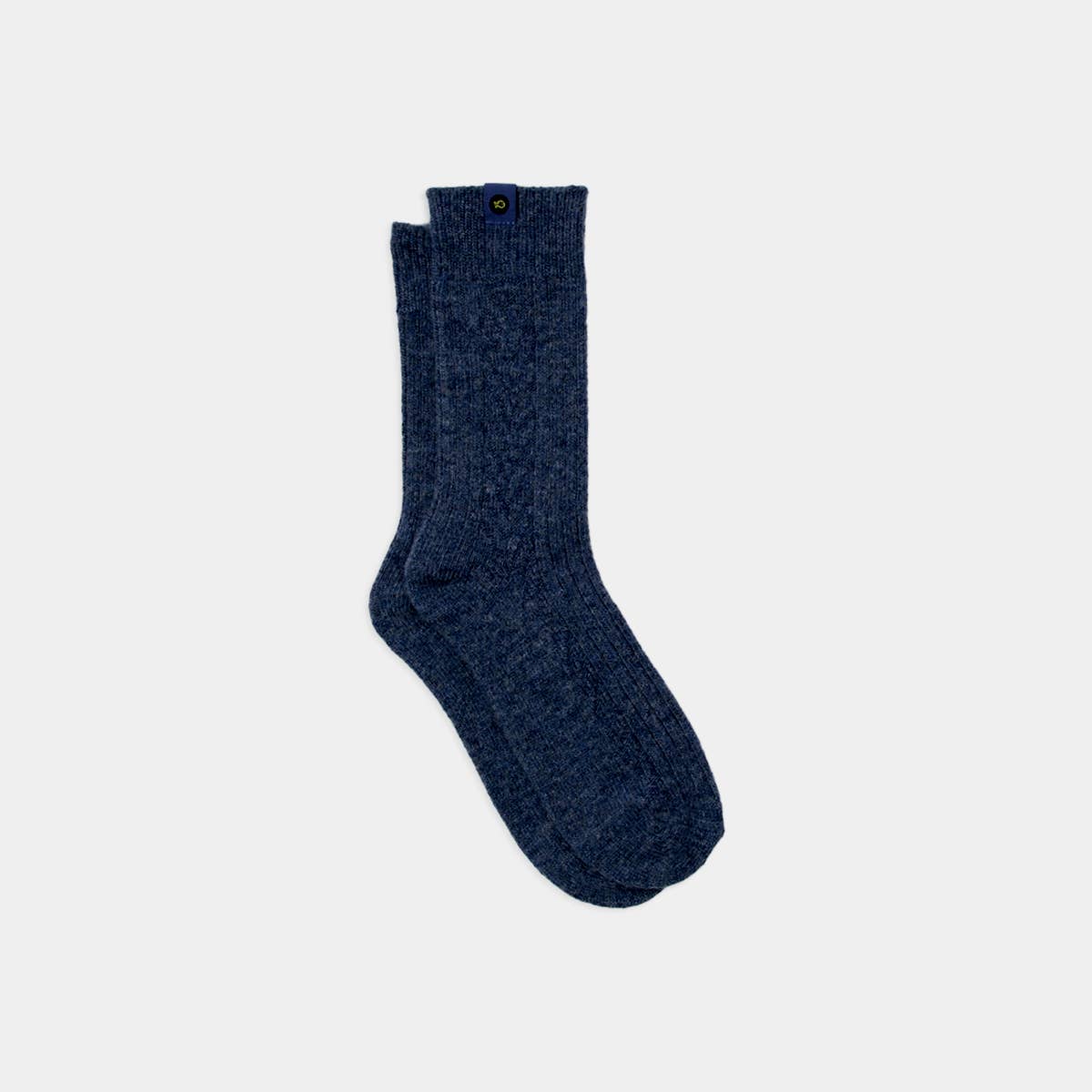 Calze in lana blu navy a metà polpaccio