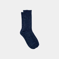 Calze in lana blu navy a metà polpaccio